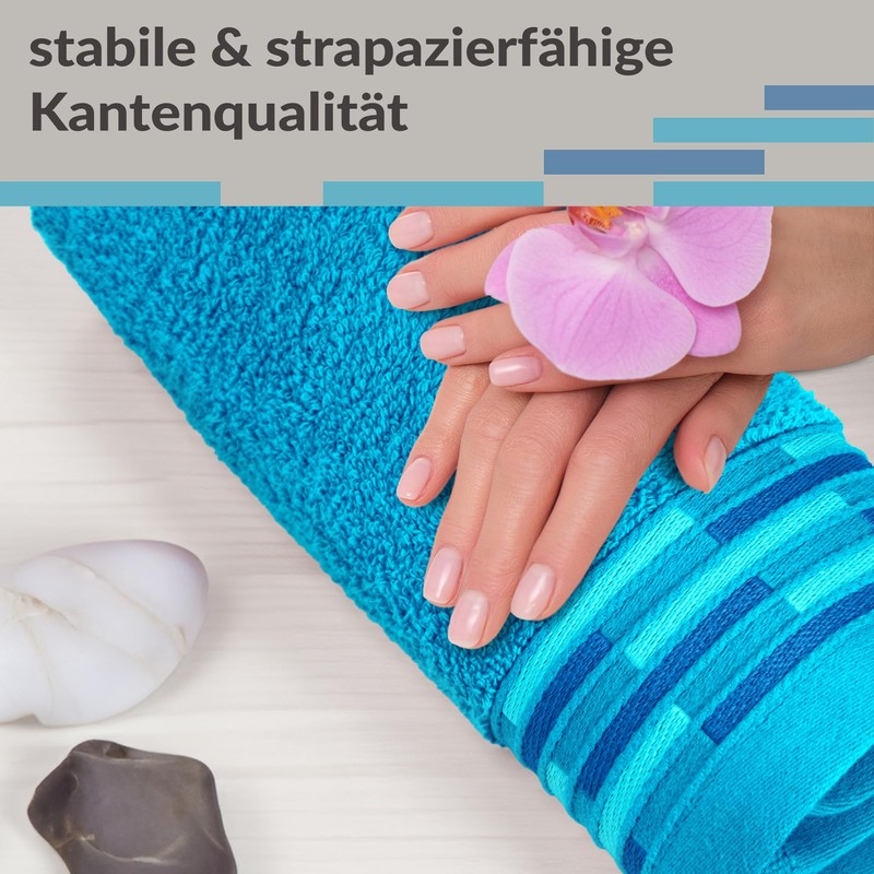 Lashuma Lugano Guest Towels 30 x 50 cm Blue Aquamarine