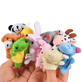 Cisixin Baby Finger Puppets Hand Puppets Cute Finger Animals Baby Toy Pack of 10