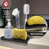 Gosmol Silicone Sponge Holder Rack Dish Soap Holder for Kitchen