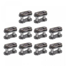sourcing map 12Pcs Chain Master Connector Link Roller, 1/2" Pitch Carbon Steel, Standard Connecting Split Links for 08B Chain