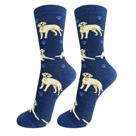 Pet Lover Socks - Fun - All Season - One Size Fits Most - For Women And Men – Dog Gifts (Yellow Labrador)