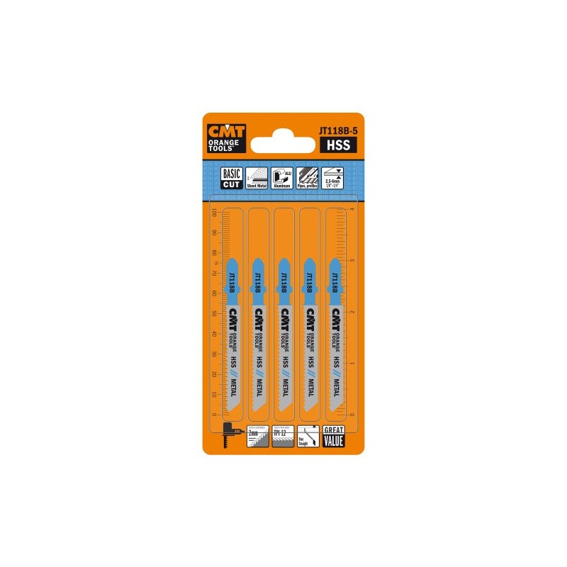 CMT Orange Tool JT118B-5 JIG SAW BLADES METAL/FINE STRAIGHT