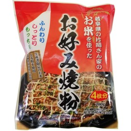 Sakurai Foods Okonomiyaki Flour with Rice, 7.1 oz (200 g) x 2 Packs