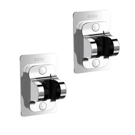 SIMGOTT SIMGOTT Neu Aufger??stet Handbrause Halterung 2Pcs, SUS 304 Edelstahl Ohne Bohren Kleber Winkel Verstellbar Brausehalter Duschhalterung, Super Power, Wasserdicht