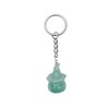 RECKSI Pumpkin Skeleton Crystal Stone Keychain, Natural Crystal Gemstone Keychain