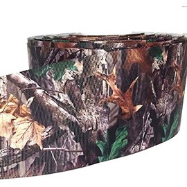 Grosgrain Ribbon 3" Tree Camouflage - camo - CF1 Printed - Per Yard