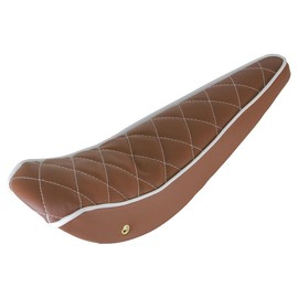 ALTALINE Single Lined Diamond Stitched Vinyl 20" Bicycle Banana Saddle/Seat, Multiple Colors (Brown)