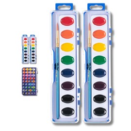 Mr. Pen- Washable Watercolors, 2 Pack, 8 Colors with Paint Brush, Watercolor Paint Set, Water Color Painting Kids, Watercolors for Kids and Adults