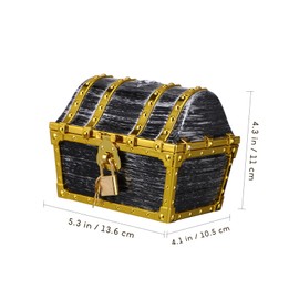 Operitacx 3pcs Pirate Treasure Chest Box with Decorative Storage for Collections Classroom Use and Themed Parties Stylish Design for Added Security and Fun