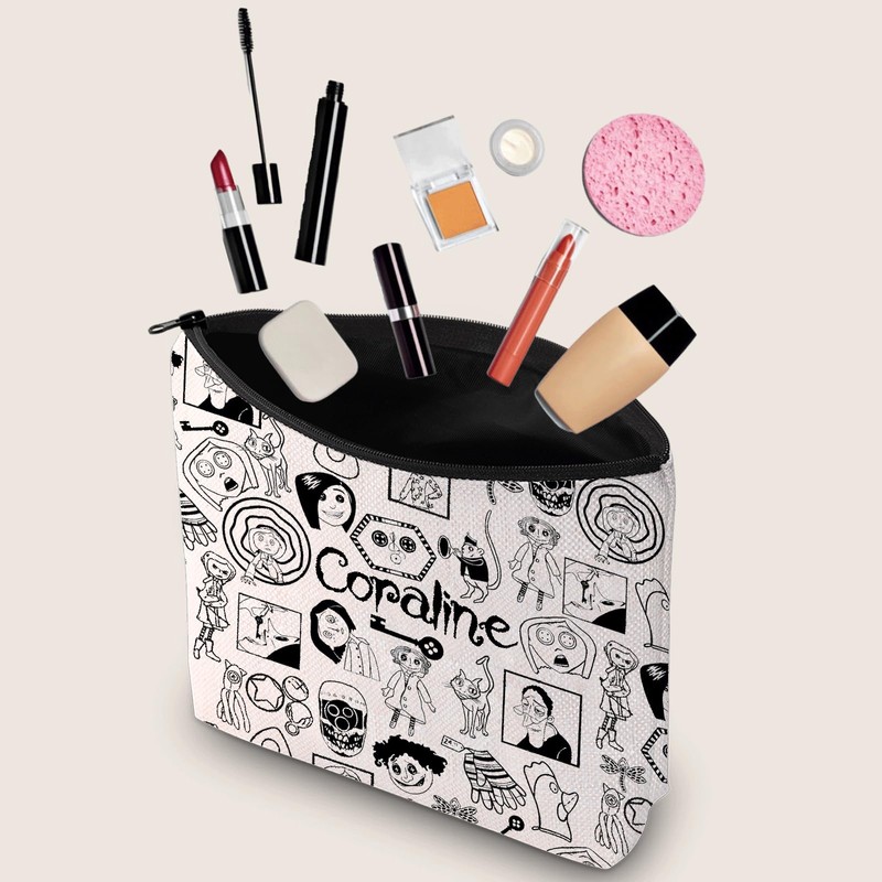Button Doll Inspired Cosmetic Bag Spooky Movie Lover Gift Ghost