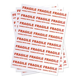 240 Fragile - Handle with Care Labels Medium Stickers