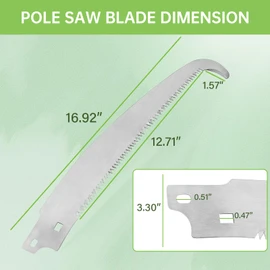 15 Inch Pole Pruning Saw Blade Replacement for Fiskars Chain Drive Extendable Pole Saw & Pruner, Tree Trimmer Saw Blade for Gardening Hand Saw Branch Cutting Tool Part