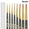 Roubloff Professional Kolinsky Imitation Brush Set, 8 Round Synthetic Brushes
