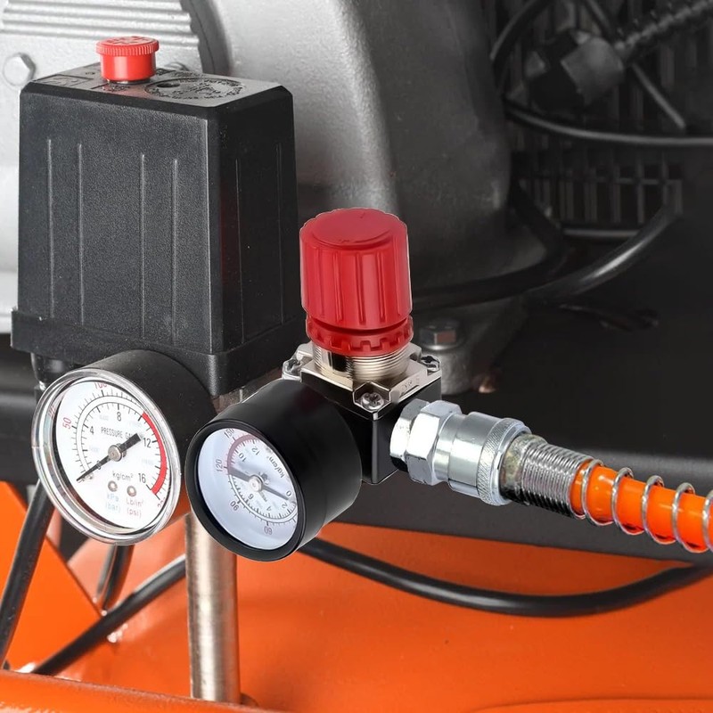 mizikuu 1/4 Inch Pressure Regulator Compressed Air, Pressure Switch Control