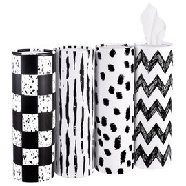Car Tissues Holder with Facial Tissues, 4 Pack Car Tissues Cylinder, Travel Tissues Box for Car Cup Holder