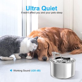 Multi Cat Water Fountain, Drinking Fountain Pet, 2L Smart Induction,USB Interface,Mute Cat Fauntain, Suitable for Cats, Dogs, Multiple Pets