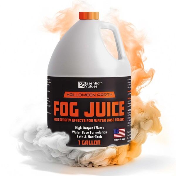 Halloween Smoke Machine Fog, Party Fog Juice | High Density (128 FL OZ / 1 Gallon) – Produces Lasting High Density Fog for Water Based Foggers, Perfect for 400 Watt - 1500 W Machines – Made in USA
