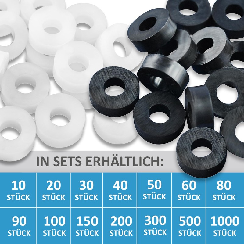 My Plast 200 Pcs Black Plastic Spacer Sleeves for Patio