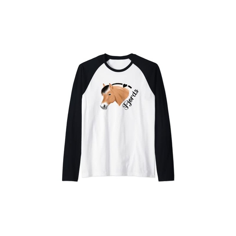 Norwegian Fjord Horse for Fjords rider Raglan Baseball Tee