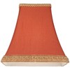 Set of 2 Square Lamp Shades Rust Orange-Red Small 5"
