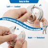 HOX Keyed Disc Padlock, Stainless Steel Keyed-Alike Padlocks, 4-Pack Heavy