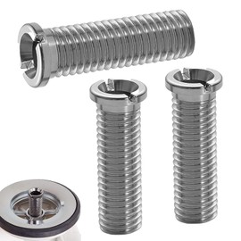 Pack of 3 Hollow Screw Sinks 35 mm, M12 x 35 mm Stainless Steel Hollow Screw for Strainer Basket Valve, Accessories for Kitchen Sinks, Sink Fixing, Drain Valve Screw for Sinks Diameter 12 mm