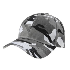 Unisex Camouflage Baseball Cap Camo Sun Hat Cotton Peak Cap Summer Snapback Hat Adjustable Trucker Hat Sun UV Protection Hat for Men Women Outdoor Sports Hiking Running Camping Traveling Tennis Golf