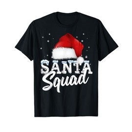 Team Christmas Santa Squad Family Matching Christmas Tree T-Shirt