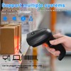 Alacrity 2.4GHz Wireless Laser Barcode Scanner,100 scans/sec,Compatible with Windows/Mac/Android/Linux,40 Hours