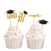 Darling Souvenir, Graduation Cap Theme Party Cupcake Toppers, Dessert Decorations