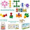 Kids Building Blocks STEM Toys, 120 PCS Plastic Gear Interlocking