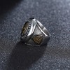 PikaLF Triple Valknut Ring With Rune Circle Symbol, Odin Symbol