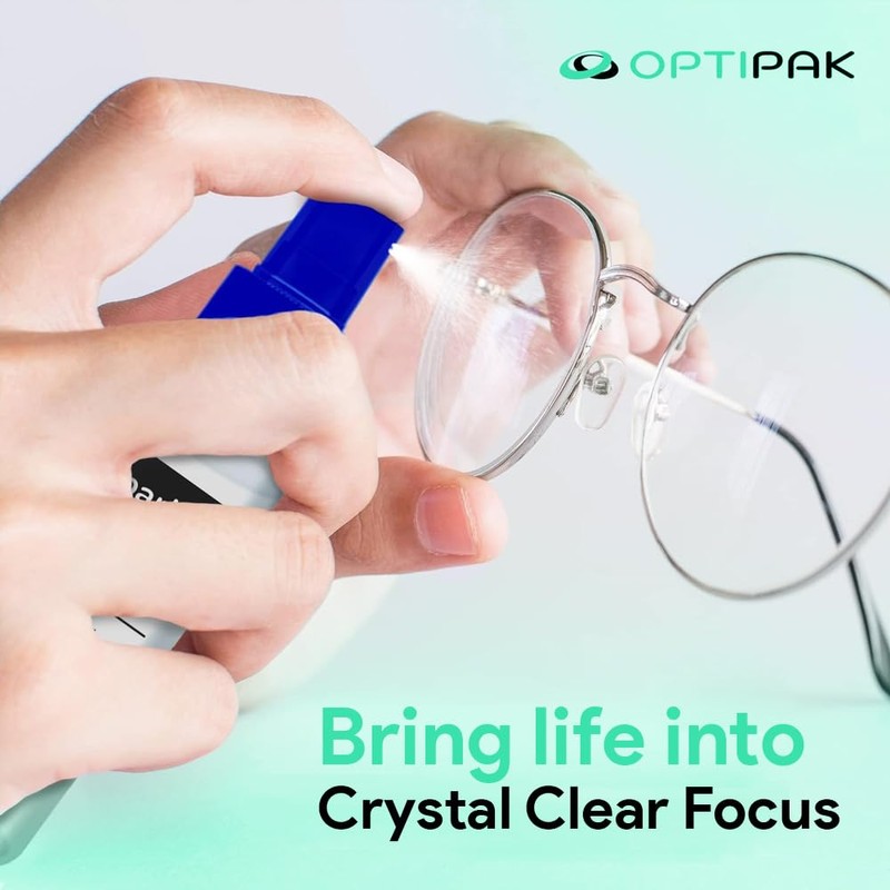 OPTIPAK Sparkle Anti-Reflective Lens Cleaner Spray kit | (1) 1oz