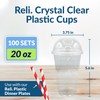 Reli. Plastic Cups with Lids, 20 oz (100 Set Bulk)