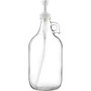 Half Gallon Glass Pump Dispenser Bottle, Large Jug with Pump