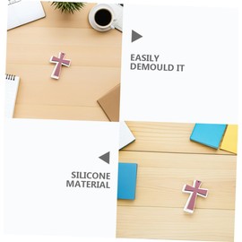 Molde de Silicona Forma de Cruz para Manualidades Diy, 2 Piezas Flexibles sin Olor, Molde para Fundición de Resina Epoxi, Kit para Hacer Llaveros Decorativos en Casa