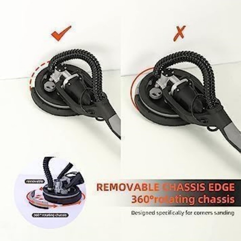 Drywall Sander, KOKEBREN 750W Electric Drywall Sander 7 Variable Speed