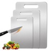 3 Pack, 100% Pure Titanium Cutting Board - Non-Slip Kitchen