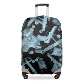 Fringoo® Luggage Suitcase Cover Baggage Protector Spandex Stretchable Elastic Anti Scratches Dust Travel Bag Case Funny Cute 18’’ - 28’’ (Small 18'' - 22'', X-Ray)