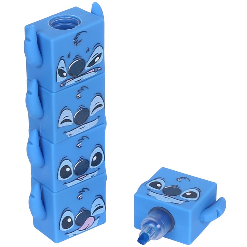 sarcia.eu Stitch Set of 4 Highlighters, Blue Mini Markers Connected