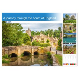 A journey through the south of England (Monthly Wall Calendar 2025 16.5" x 23.4" (open)), CALVENDO 14 Month Calendar