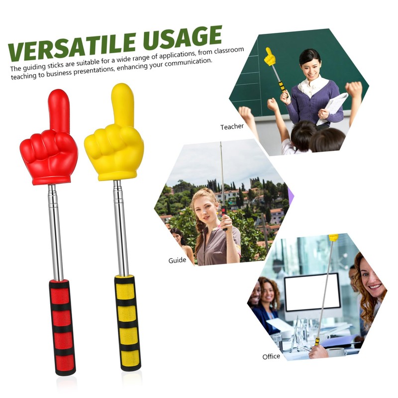 LALAFINA 2pcs Indicator Stick Teacher Must Haves Elementary Pointers for