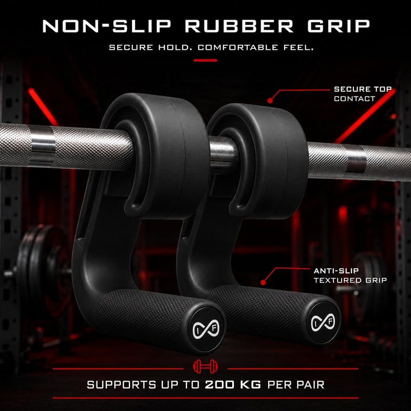 Infinite Fitness Nonslip Hook Handle Neutral Grip Cable Machine Attachment
