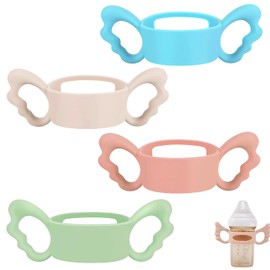 Mam Handles for Bottles, 4-Pack Baby Bottle Handle Set, Encourages Independent Drinking for Babies, Easy-Grip Design for Tommee Tippee Bottle Handles Compatibility, Colourful Mam Bottle Handles