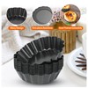 TTSTOIEE Pack of 12 Egg Tart Moulds, Mini Quiche Moulds,