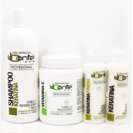 Labonté Keratina 240ml + Vitamina E 1k + Shampo Keratina 1l + Finish