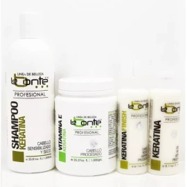 Labonté Keratina 240ml + Vitamina E 1k + Shampo Keratina 1l + Finish