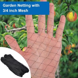 NONMON Bird Netting for Garden - 25'x50' Poultry Netting with 3/4" Square Mesh Net for Chicken Coop Protection, Heavy Duty Nylon for Bushes Fruit Tree Against Aviary, Deer, Squirrel