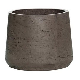 Petite Chocolate Washed Planter Fiberstone indoor and outdoor Flower Pot 7"H x 8"W - by Pottery Pots