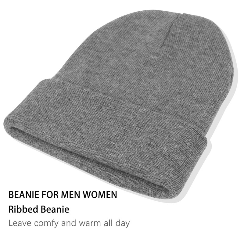 ZOORON 1&2 Pack Beanie for Men Women Slouchy Beanie Hats